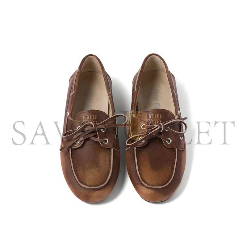 M1v M1v white unlined bleached leather boat shoes 5d123e